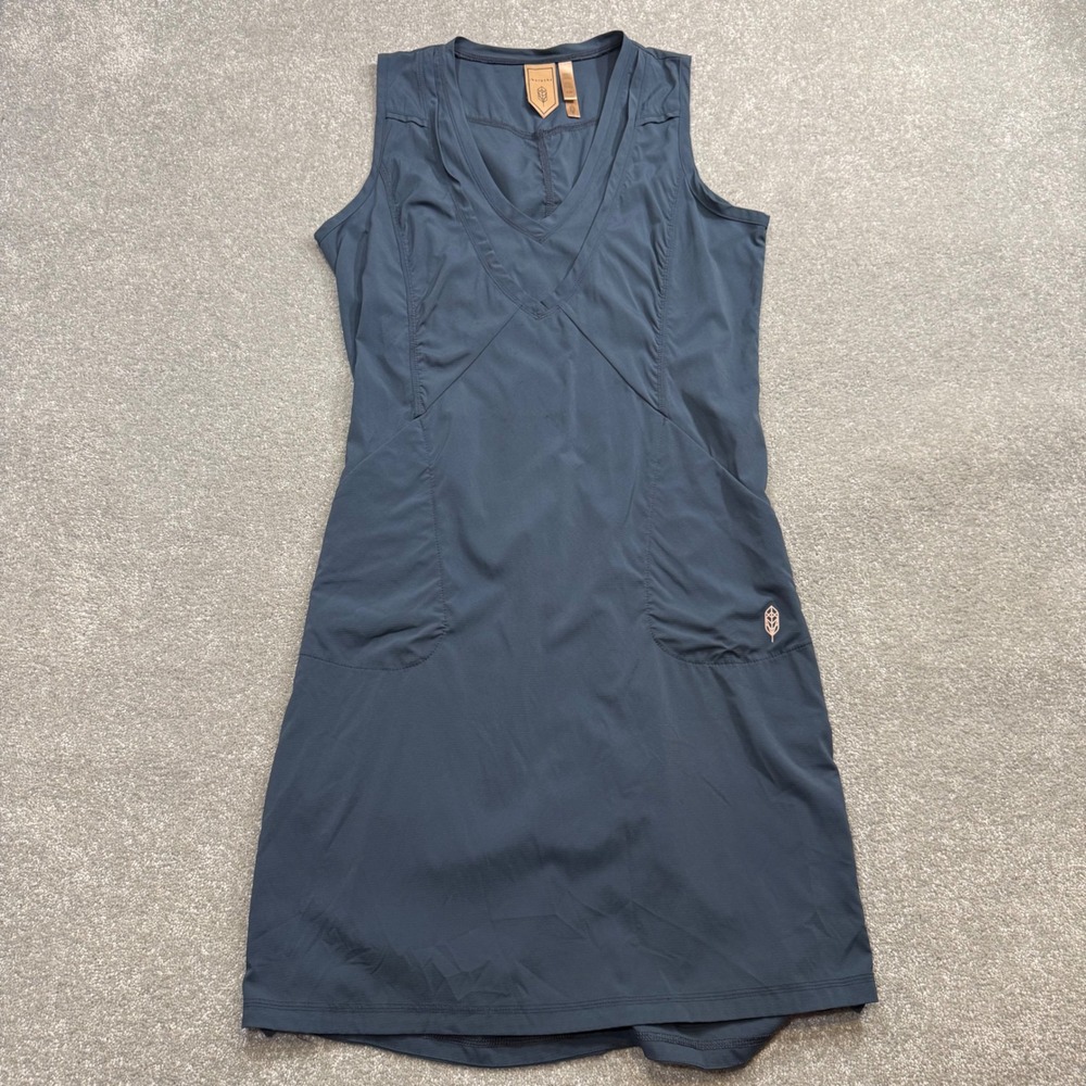 Indygena Like III Dress Sleeveless Hiking Travel Dress Blue Grey Sml Gorpcore